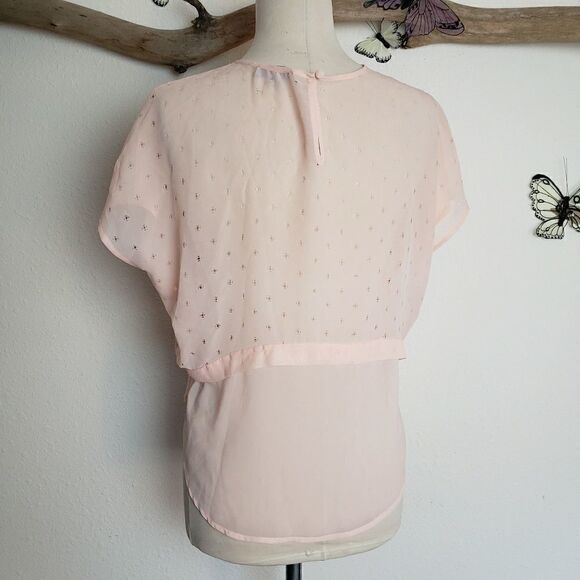 1. STATE peach semi sheer sleeveless  blouse - Picture 5 of 8